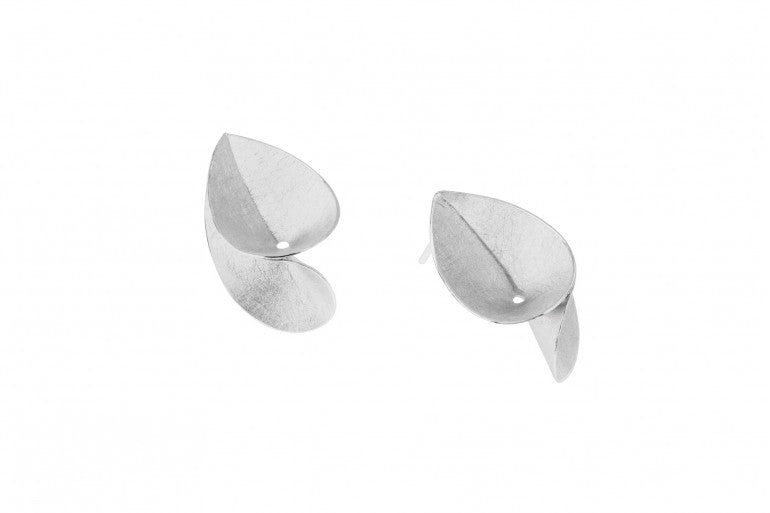 Layered Leaf Geometric Earrings