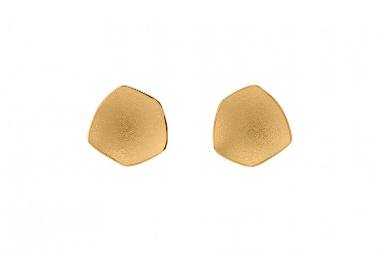 Gold Fragment Petal Stud Earrings