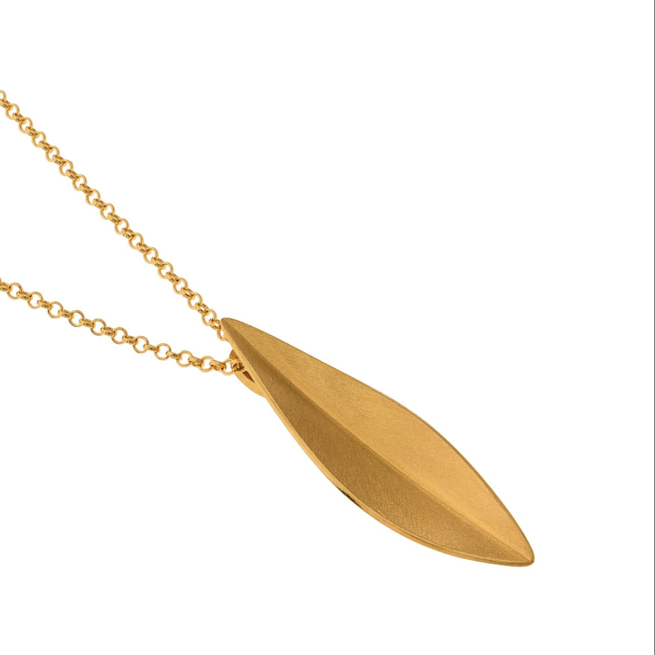 Gold Vermeil Small Willow Leaf Necklace