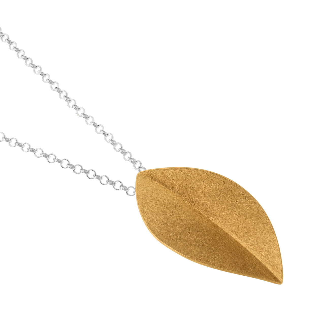 Mixed Tone Leaf Necklace