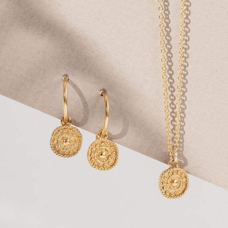 Gold Antique Coin Necklace