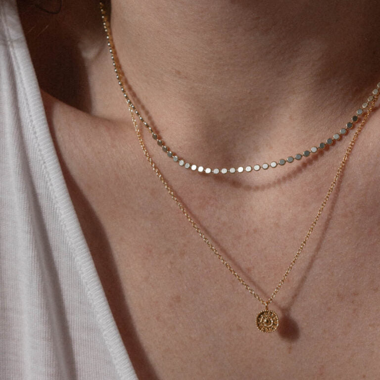 Gold Antique Coin Necklace