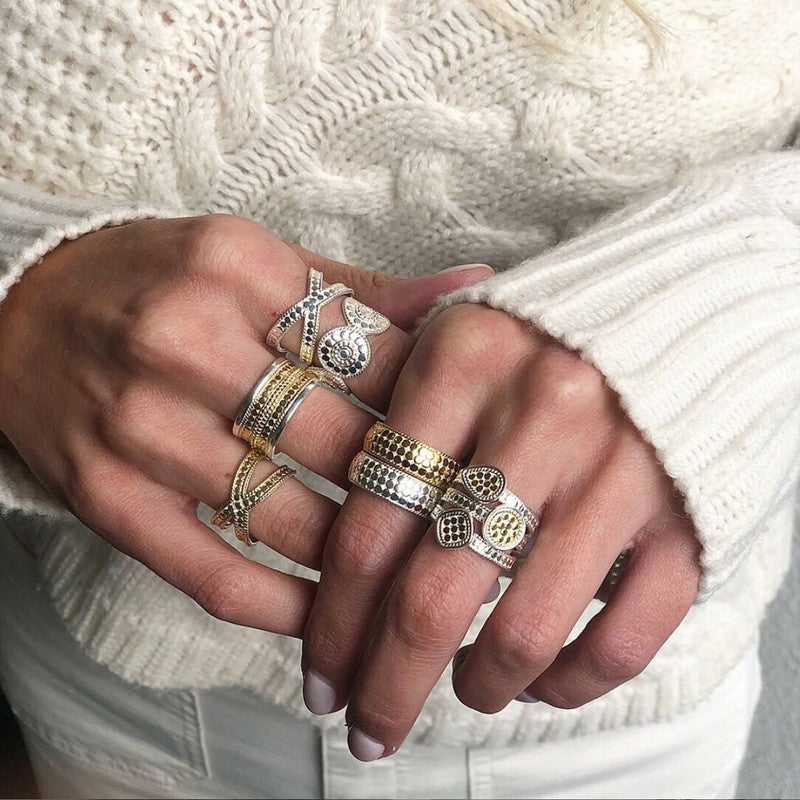 Gold Plated Classic Cross Ring