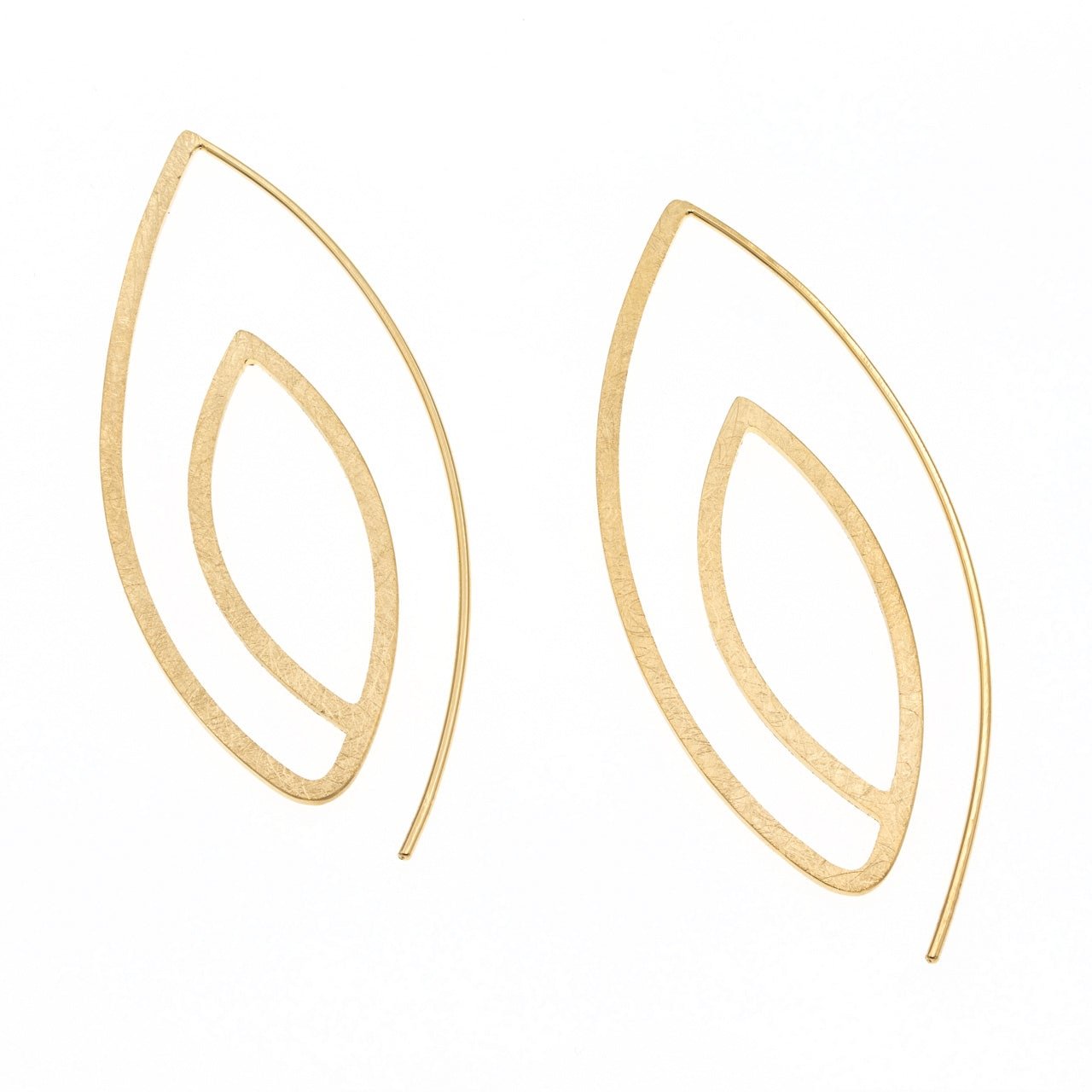 Gold Vermeil Tulip Outline Earrings