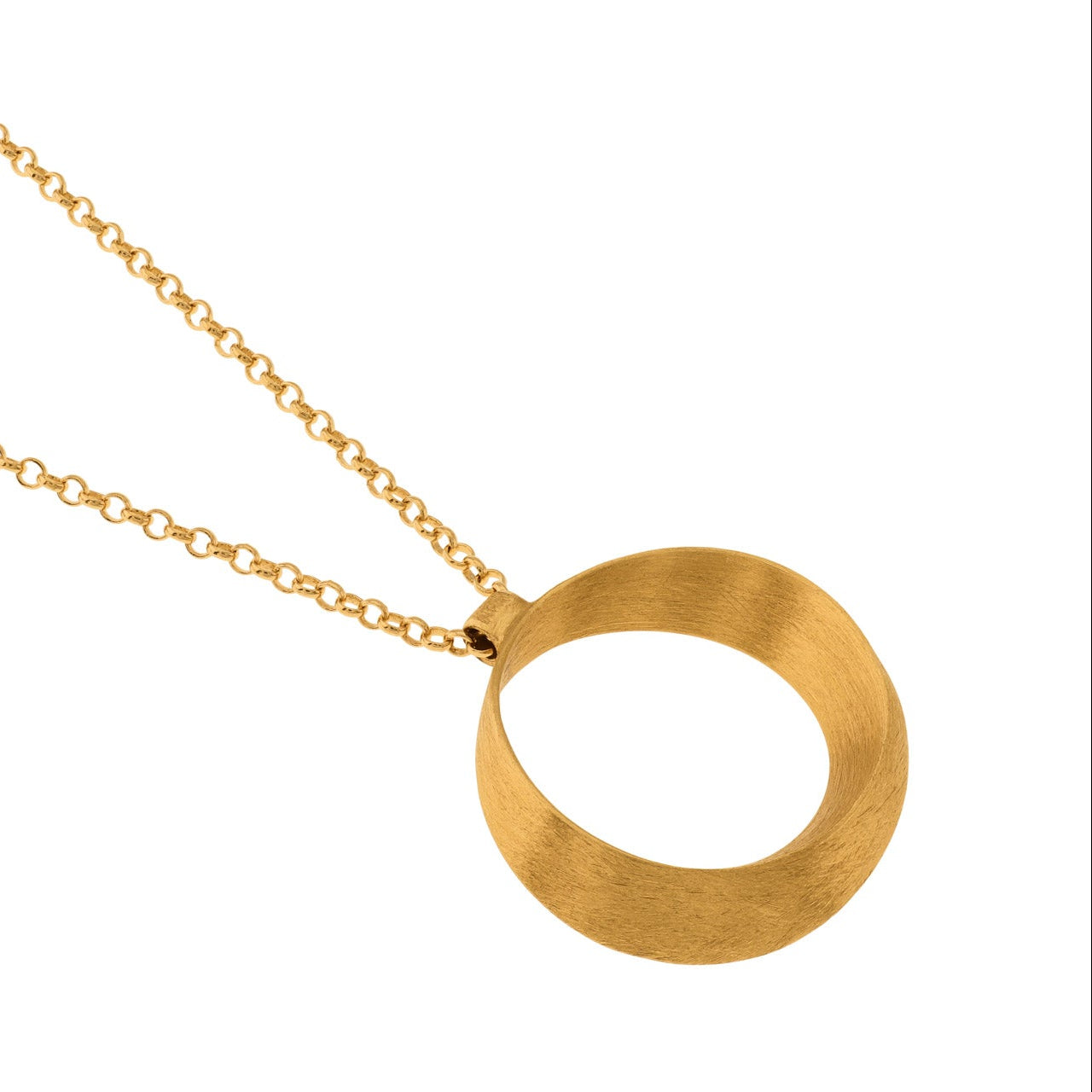 Small Gold Vermeil Cut Out Circle Necklace