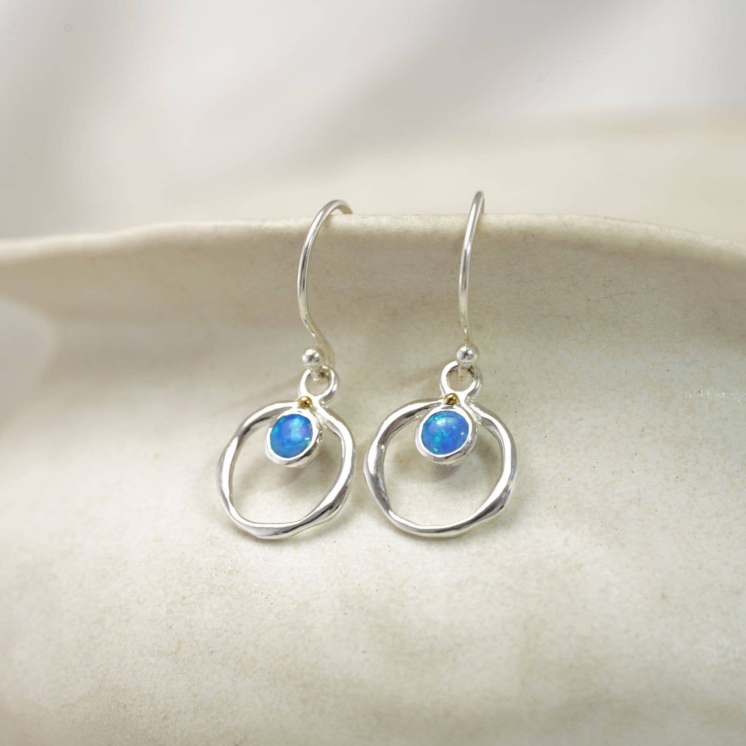 Vibrant Blue Opalite Drop Earrings