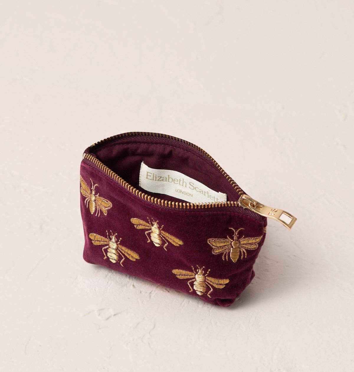 Honey Bee Plum Coin Purse