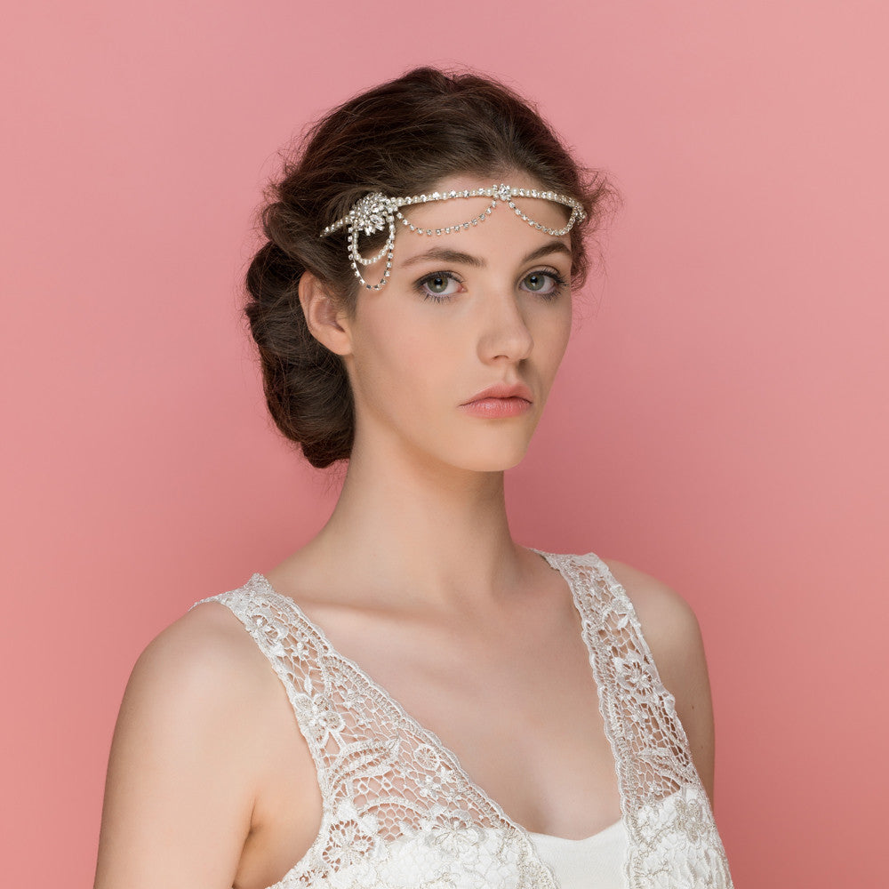 art deco Forehead piece diamante vintage 1920s Lily Luna