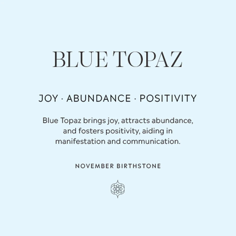 November Birthstone Necklace - Blue Topaz