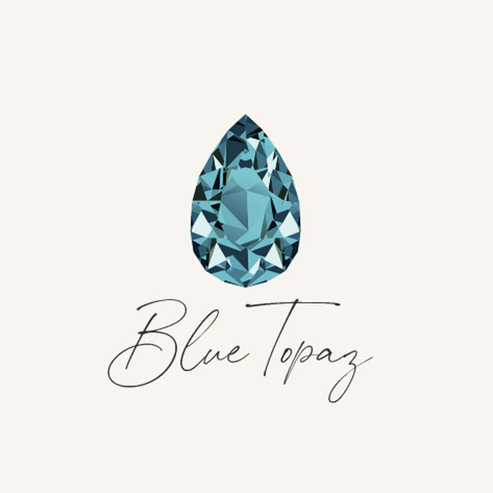 November Birthstone Necklace - Blue Topaz