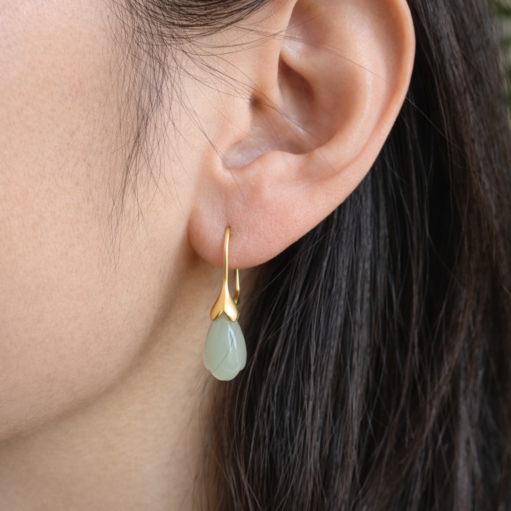 jade drop earrings