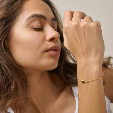 Amore Gold Plated Heart Bracelet