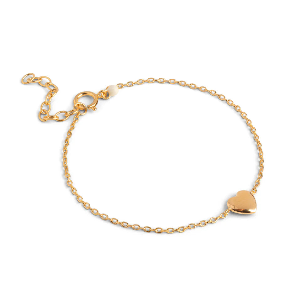 Amore Gold Plated Heart Bracelet