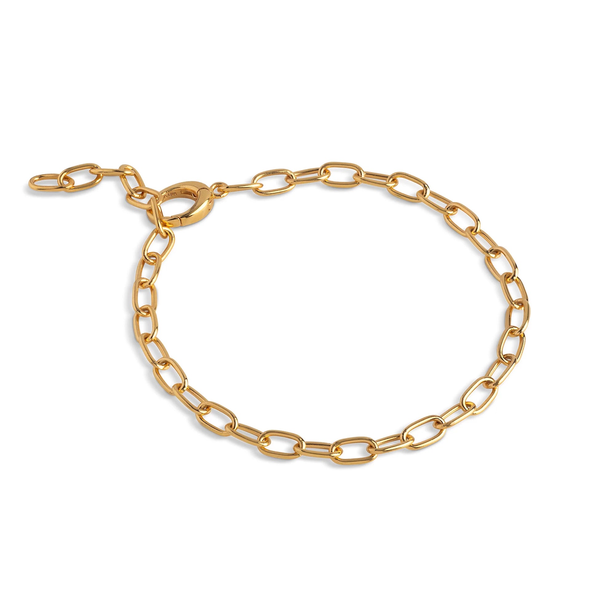 Gold Plated Medium Charm Chain Bracelet