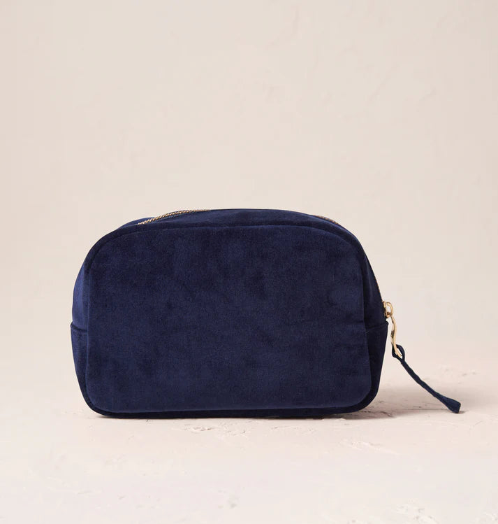 Celestial Navy Velvet Makeup Bag