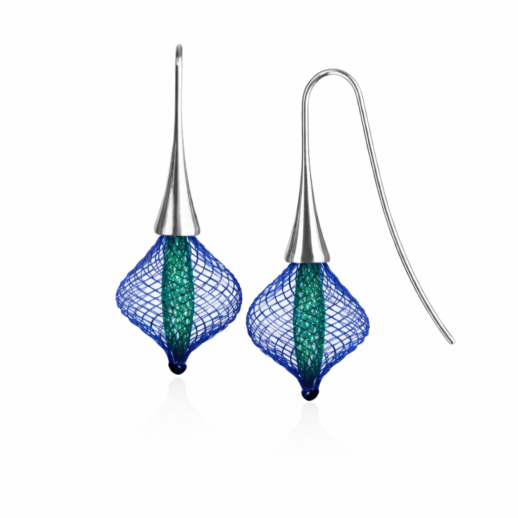 Boucles Volubiles Blue Purple Drop Earrings