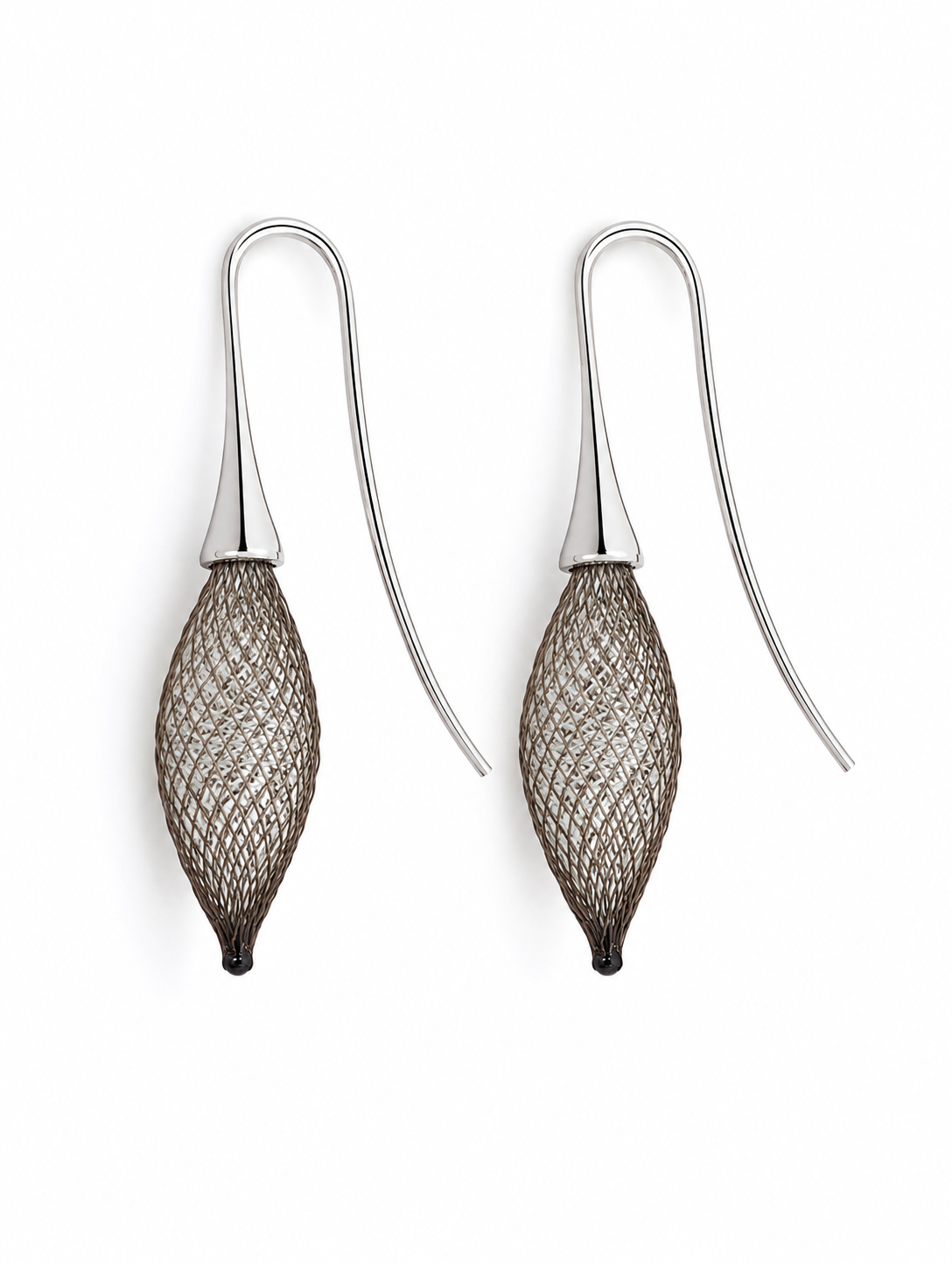 Pistachio Green & Brown Epineuse Drop Earrings