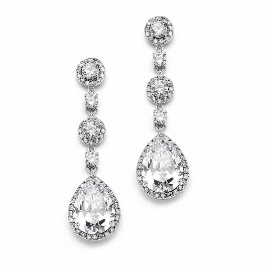'Ellen' Classic Diamanté Drop Earrings