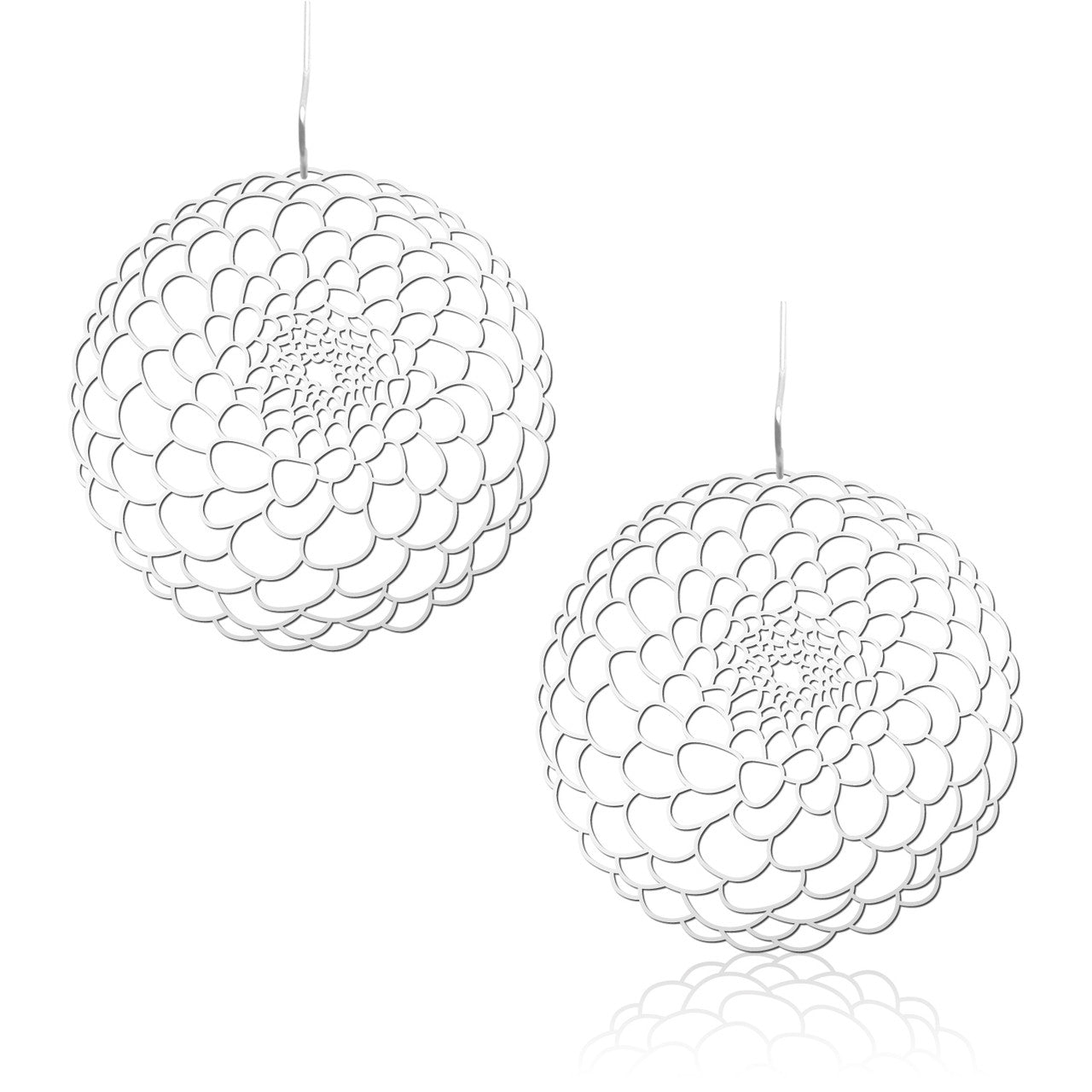 Moorigin Dahila Large flower Drop Earrings Ultra Thin Light