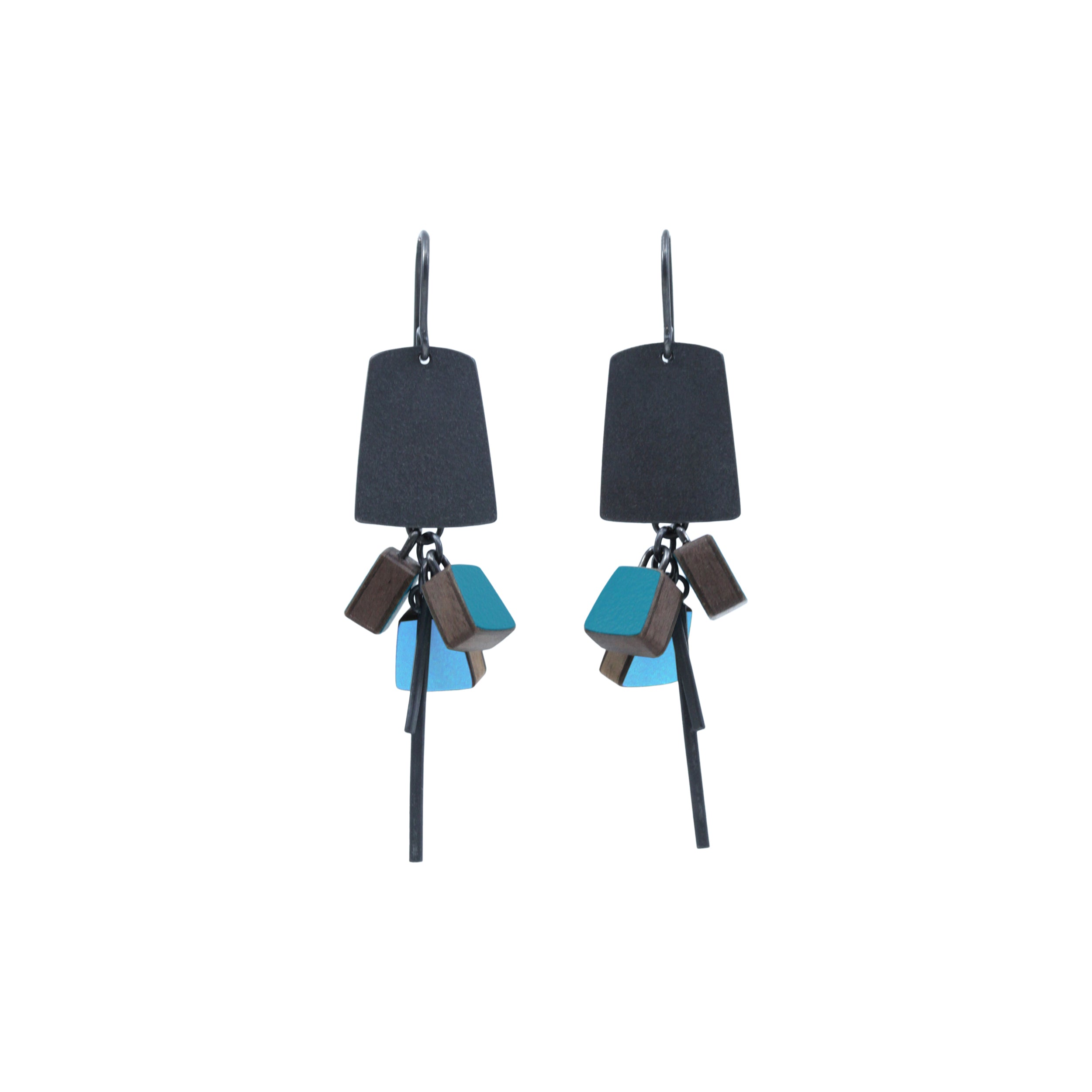 Bell Cluster Earrings - Turquoise/Blue
