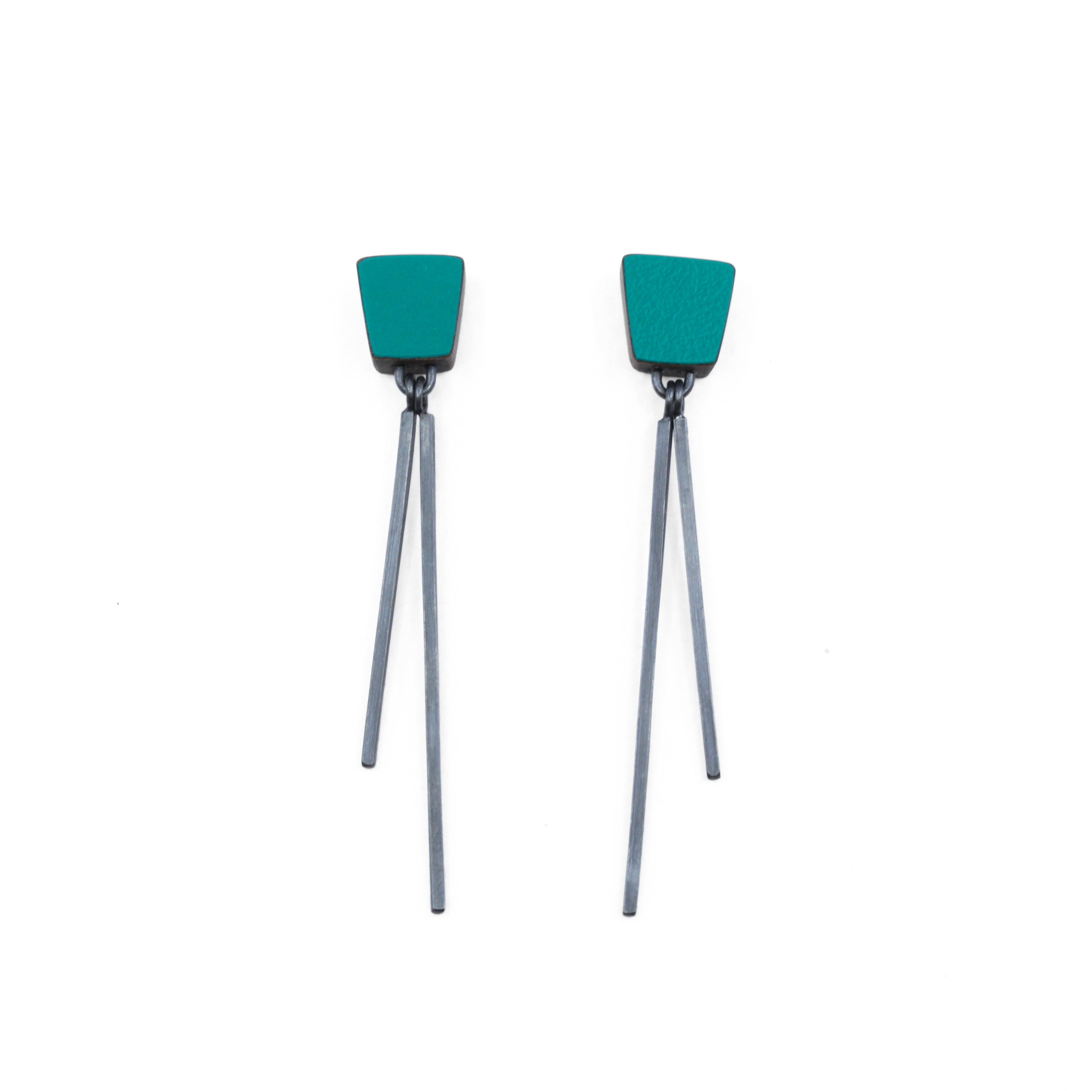 Single Bell Earrings - Oxidised Silver