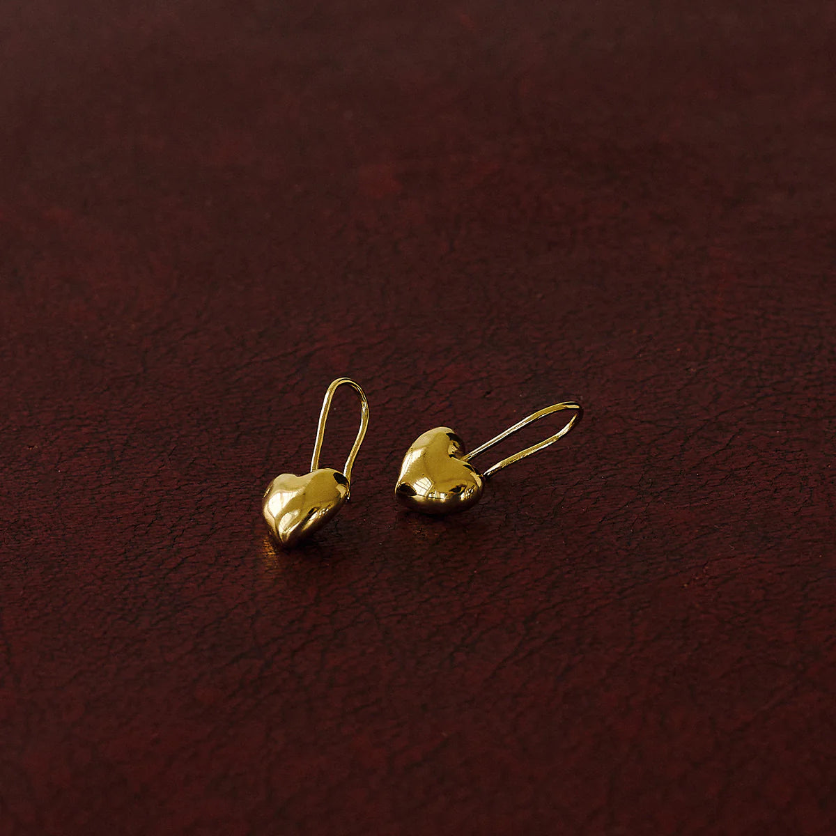 Poma Gold Plated Heart Hook Earrings