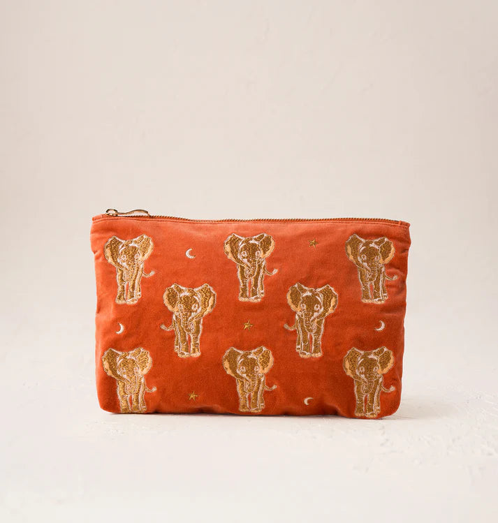 Elizabeth Scarlett Golden Elephants Everyday Pouch