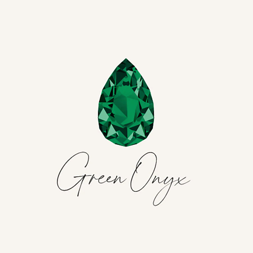May Birthstone Necklace - Green Onyx