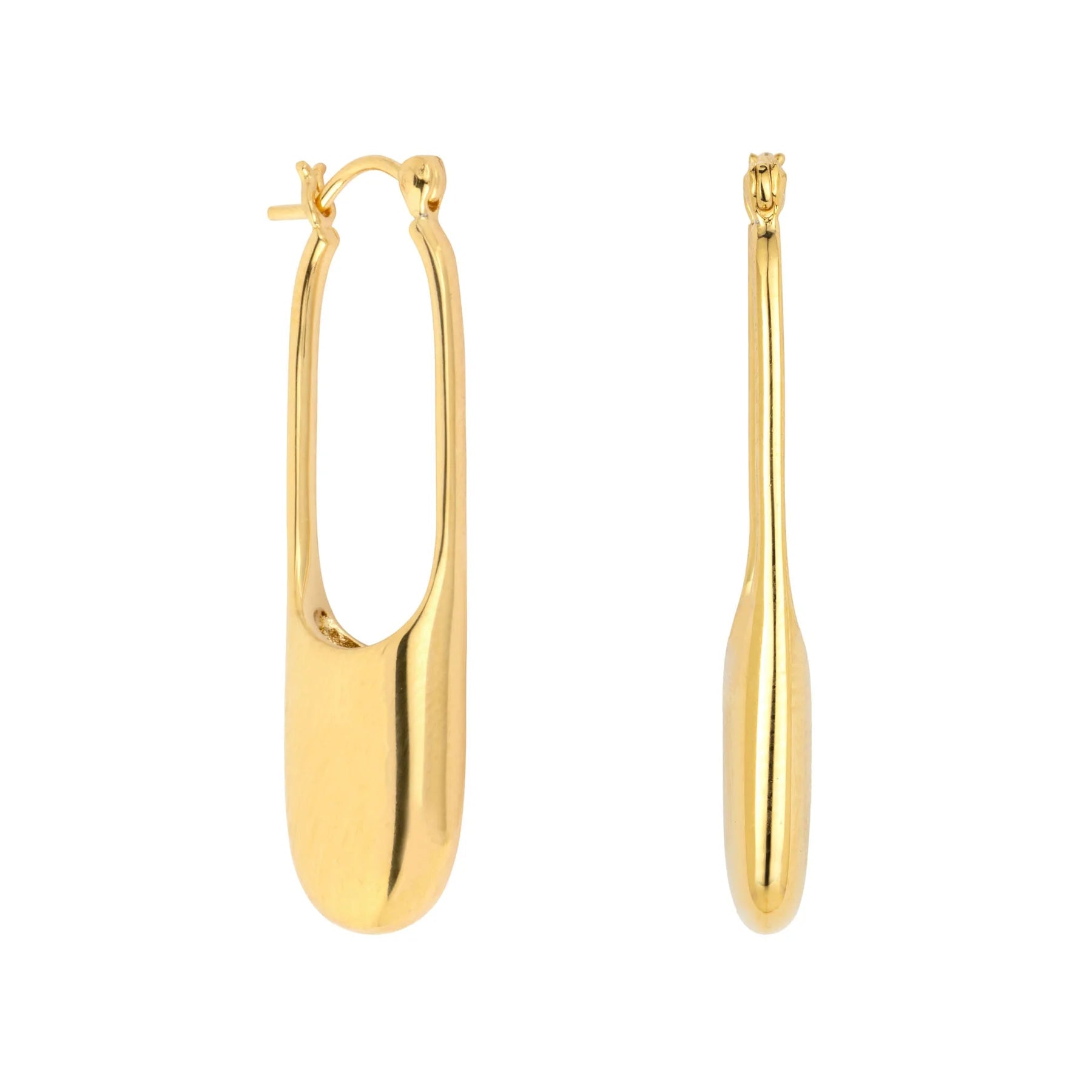 Streamline Gold Long Hoops
