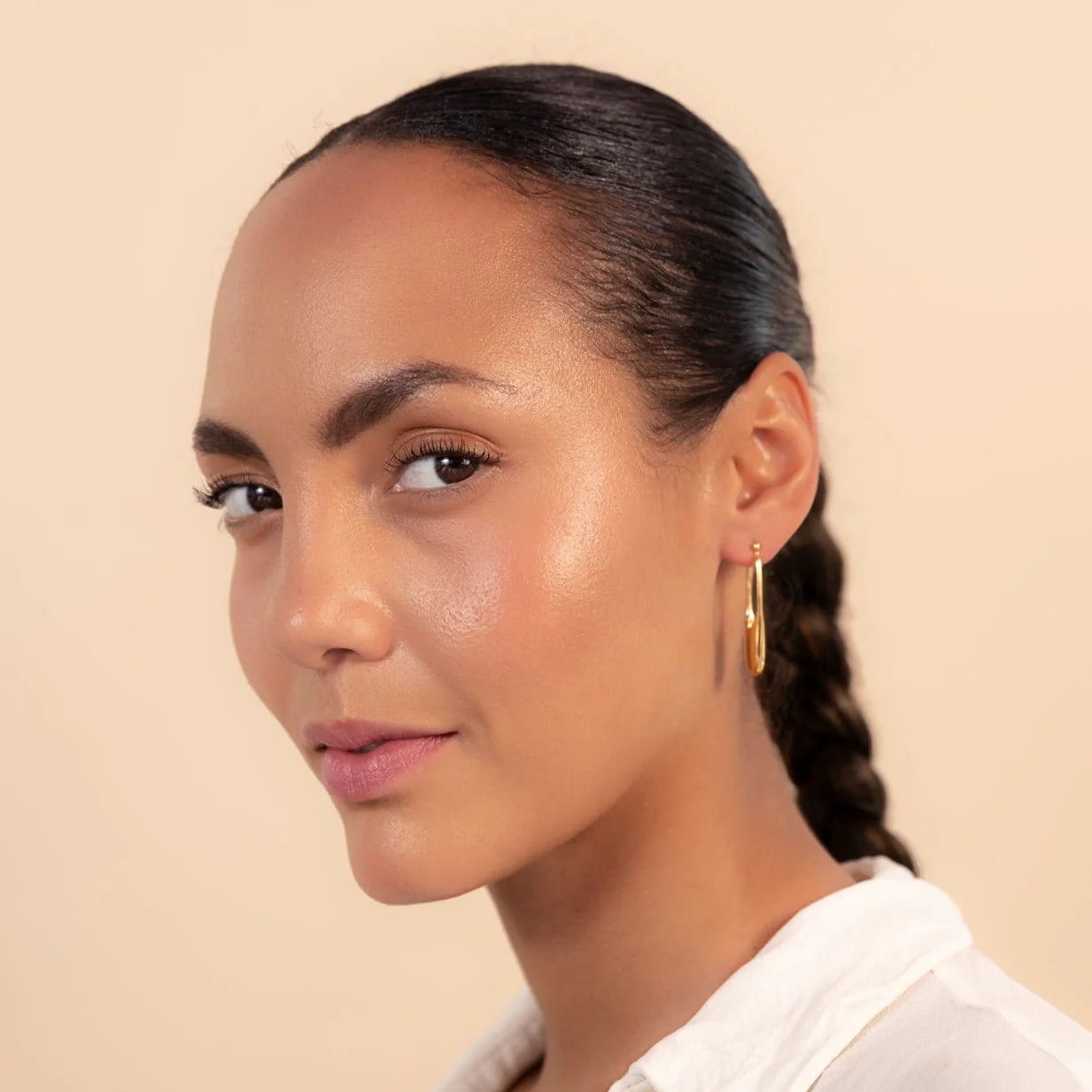 Streamline Gold Long Hoops