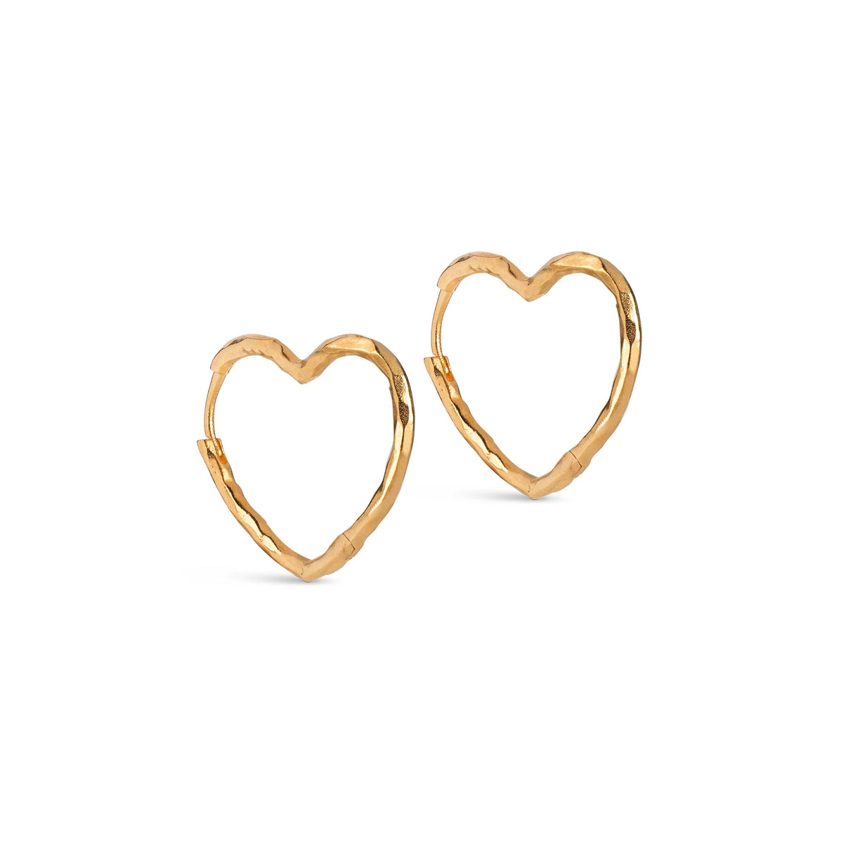 Medium Organic Heart Hoop Earrings
