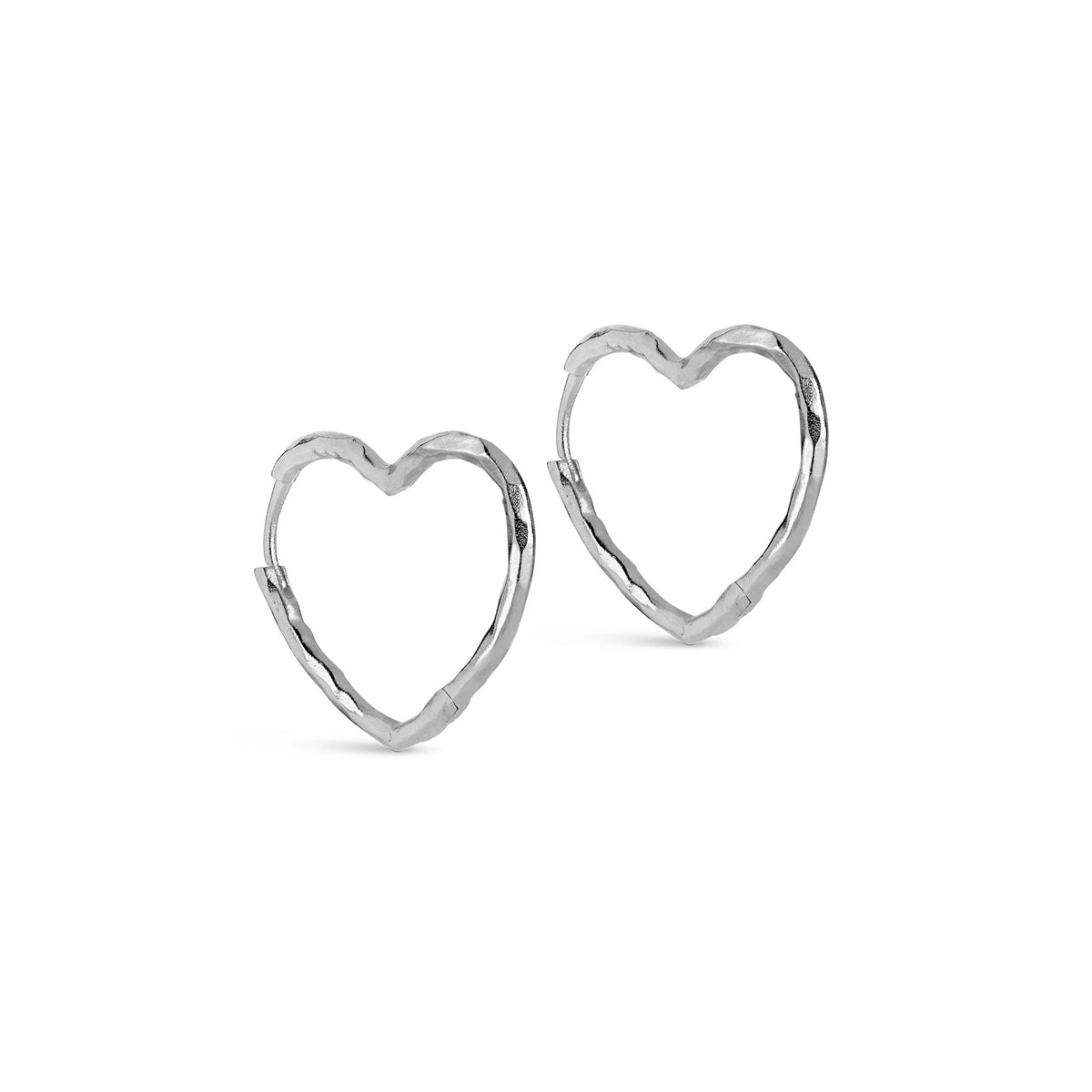 Medium Organic Heart Hoop Earrings