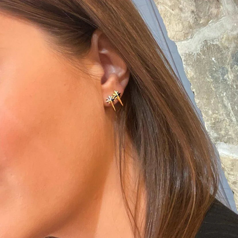 Rising Star Silver Stud Earrings