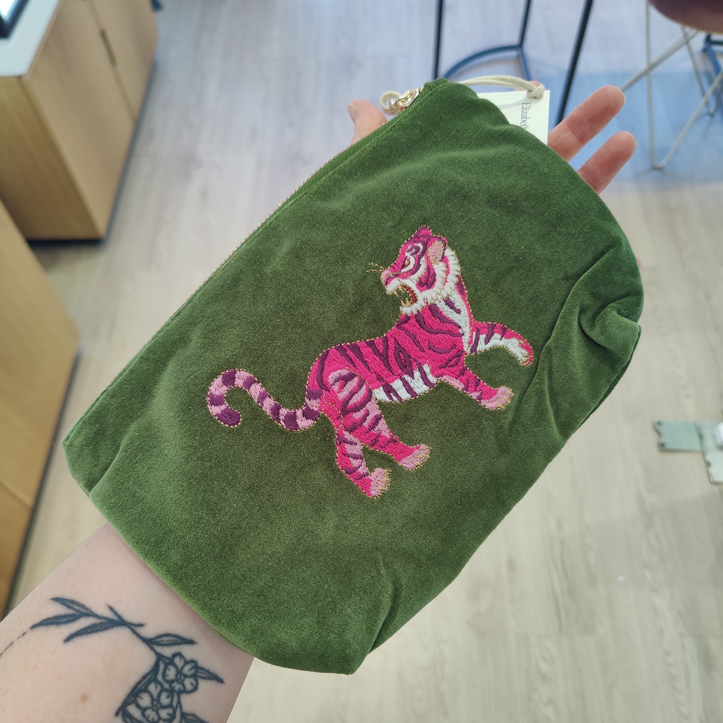 Elizabeth Scarlett Wild Tiger Mini Pouch