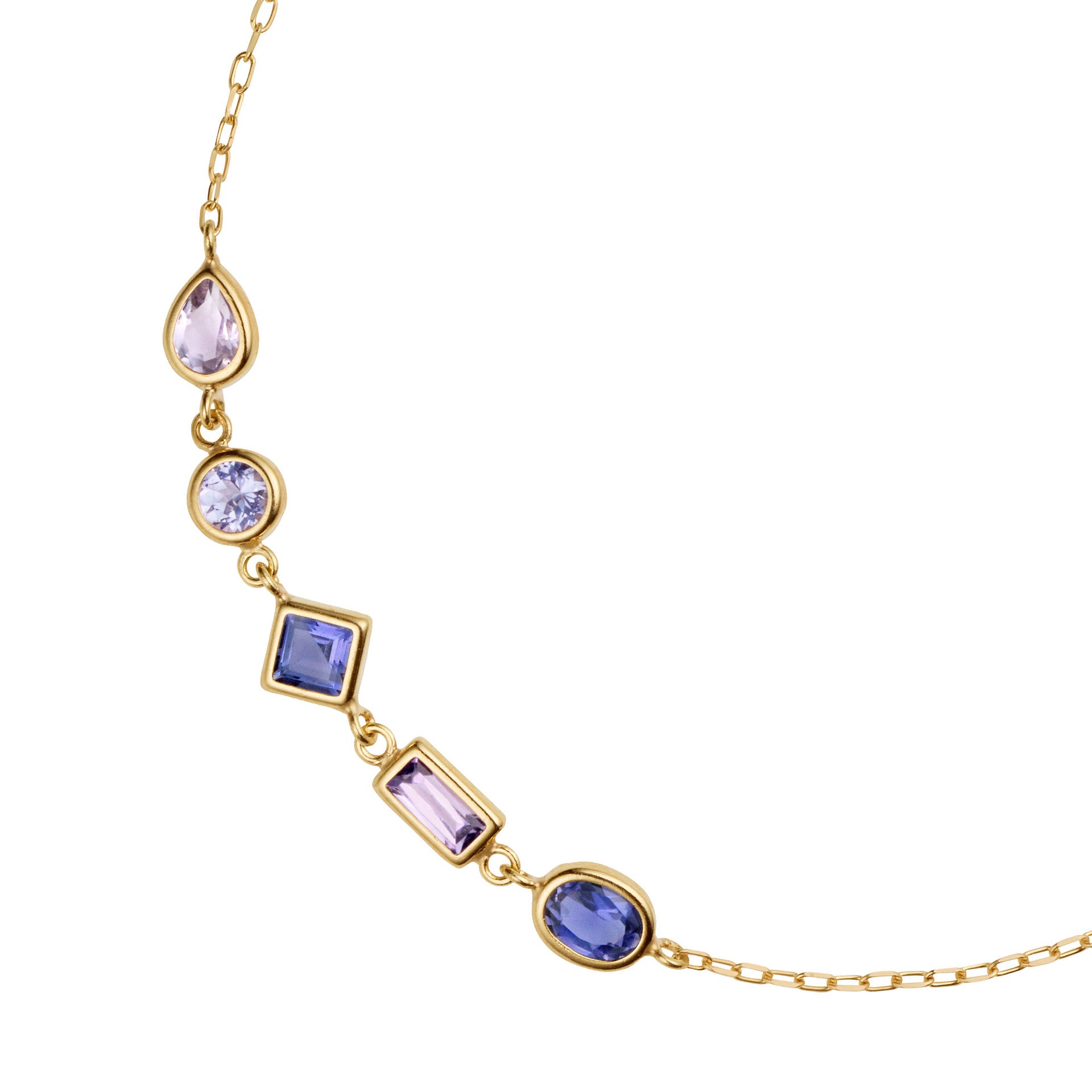 Gold Vermeil with Tanzanite Stones Bracelet