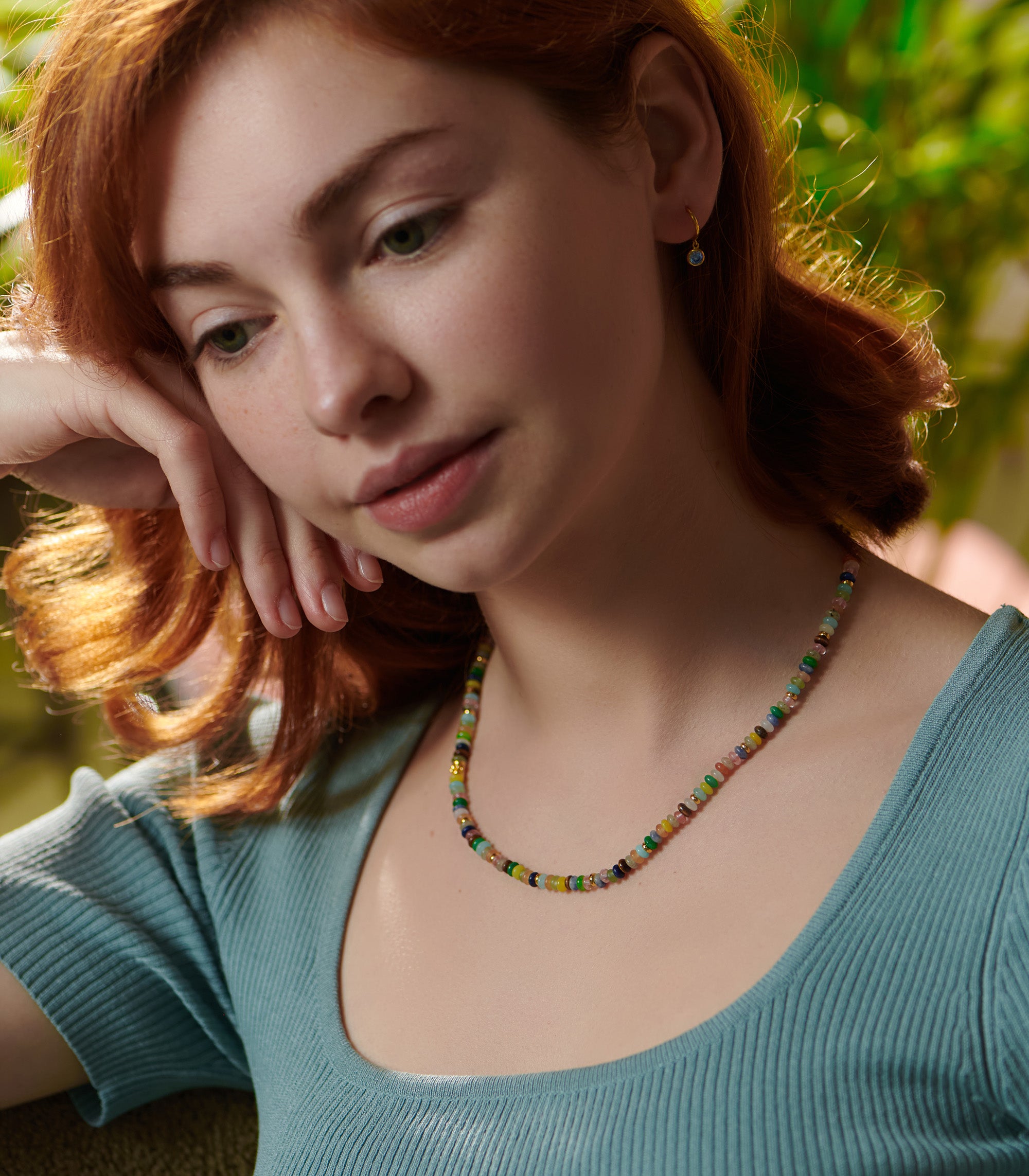 Iwn Rainbow Beads Necklace