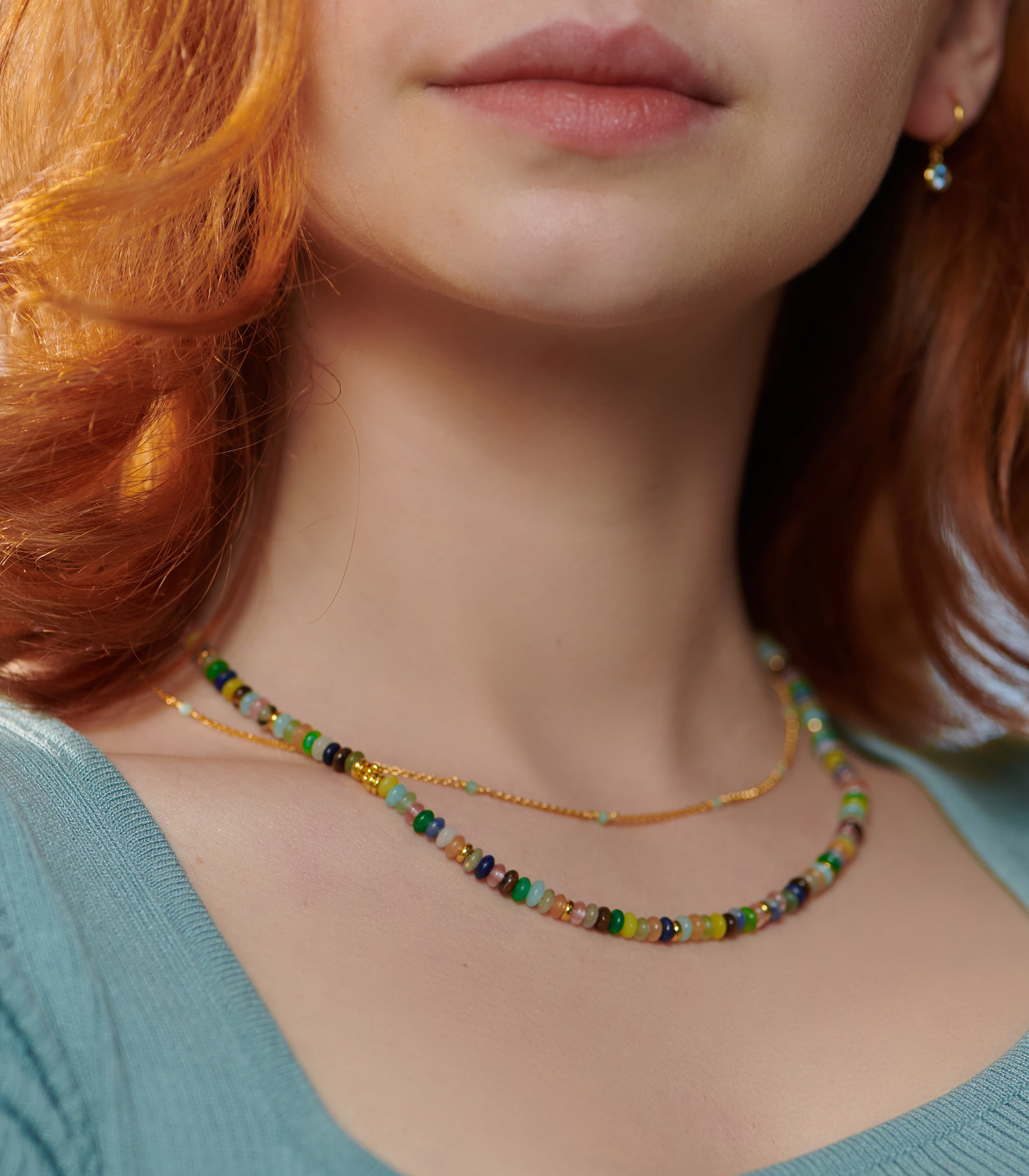 Iwn Rainbow Beads Necklace