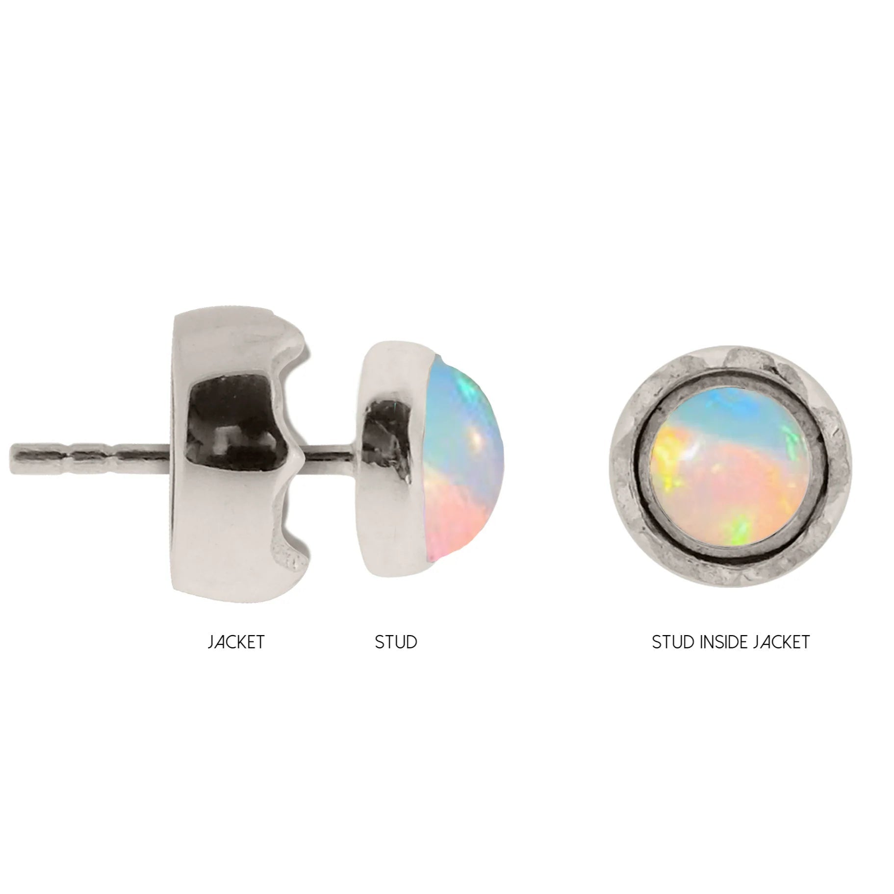 Maya Stud Earrings - Opal