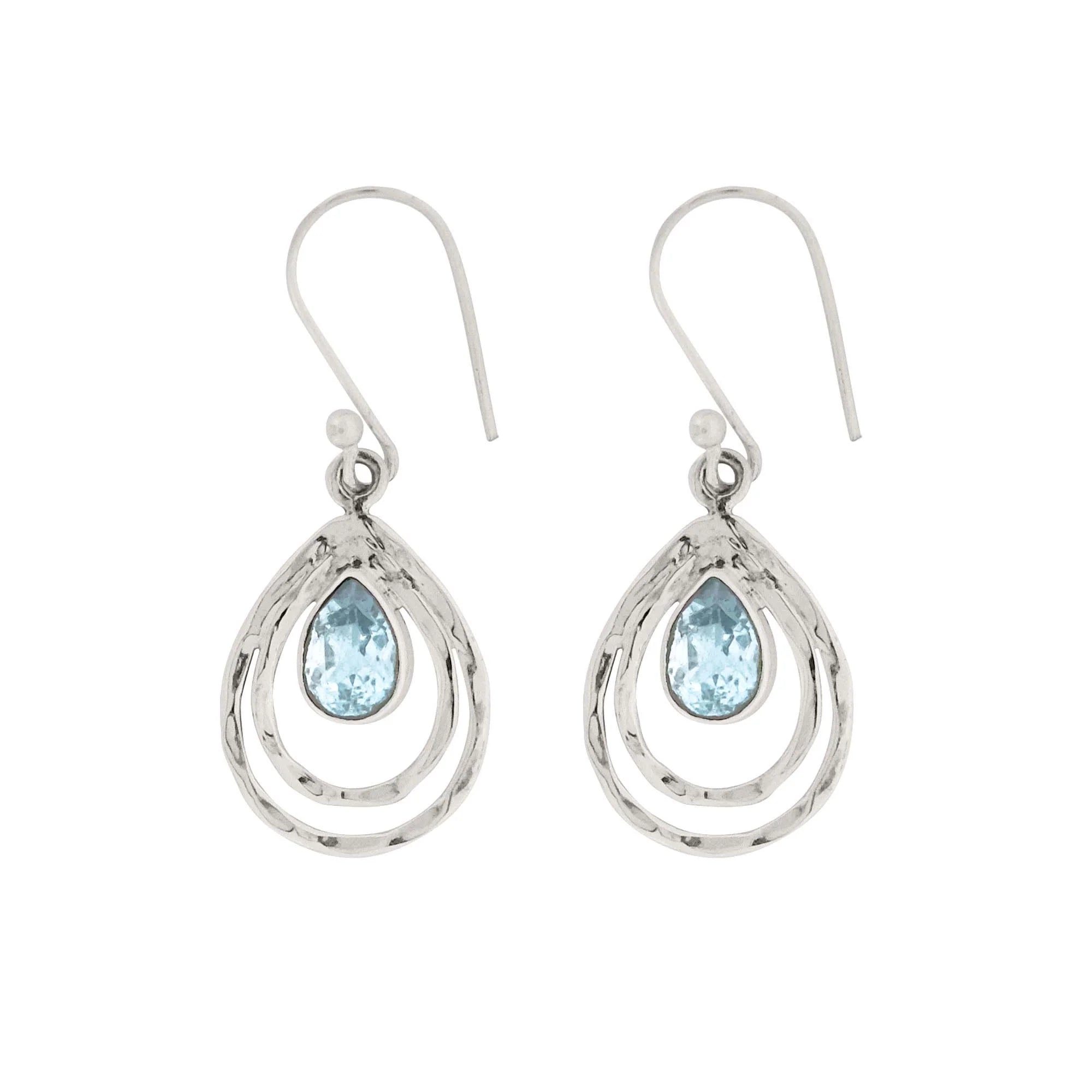 Infinity Universe Earrings - Blue Topaz