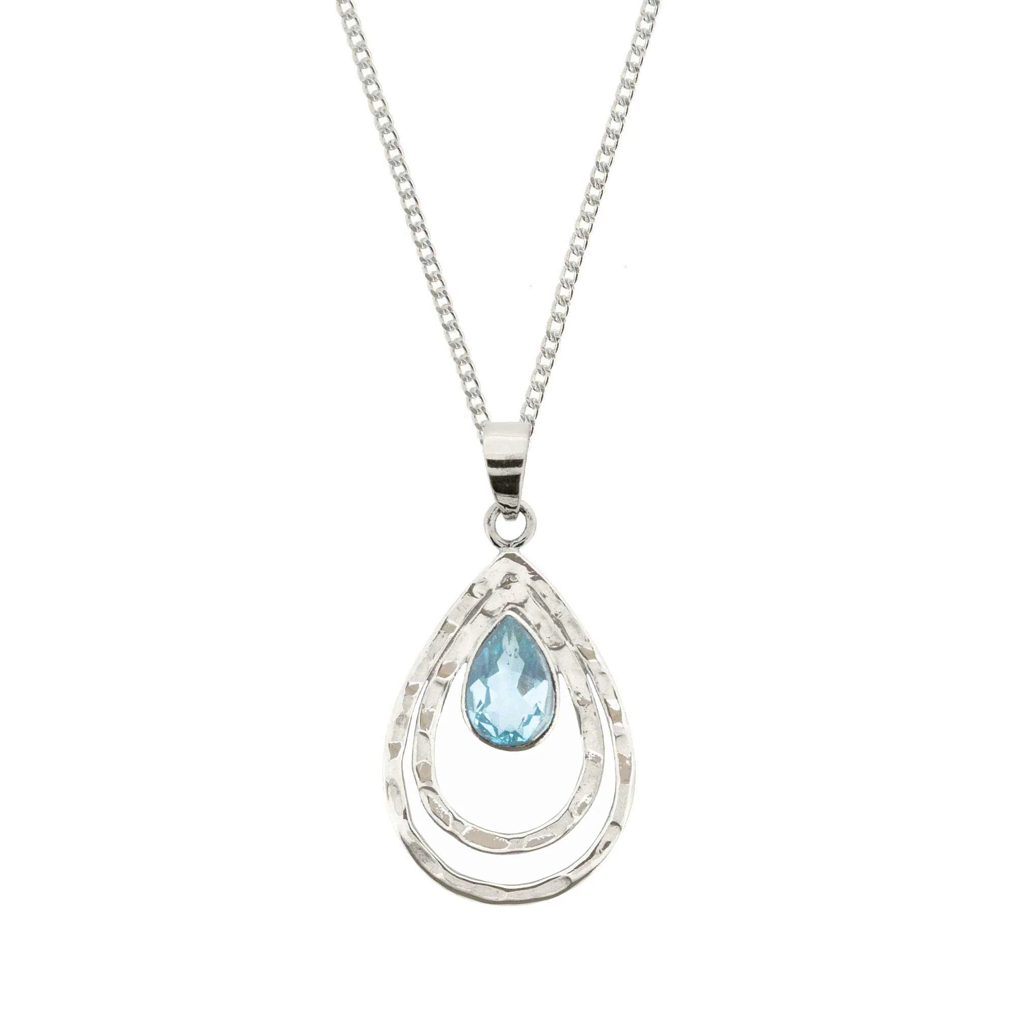 Infinity Universe Necklace - Blue Topaz