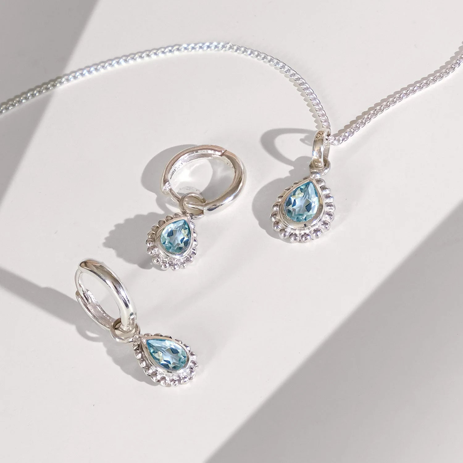 November Birthstone Necklace - Blue Topaz