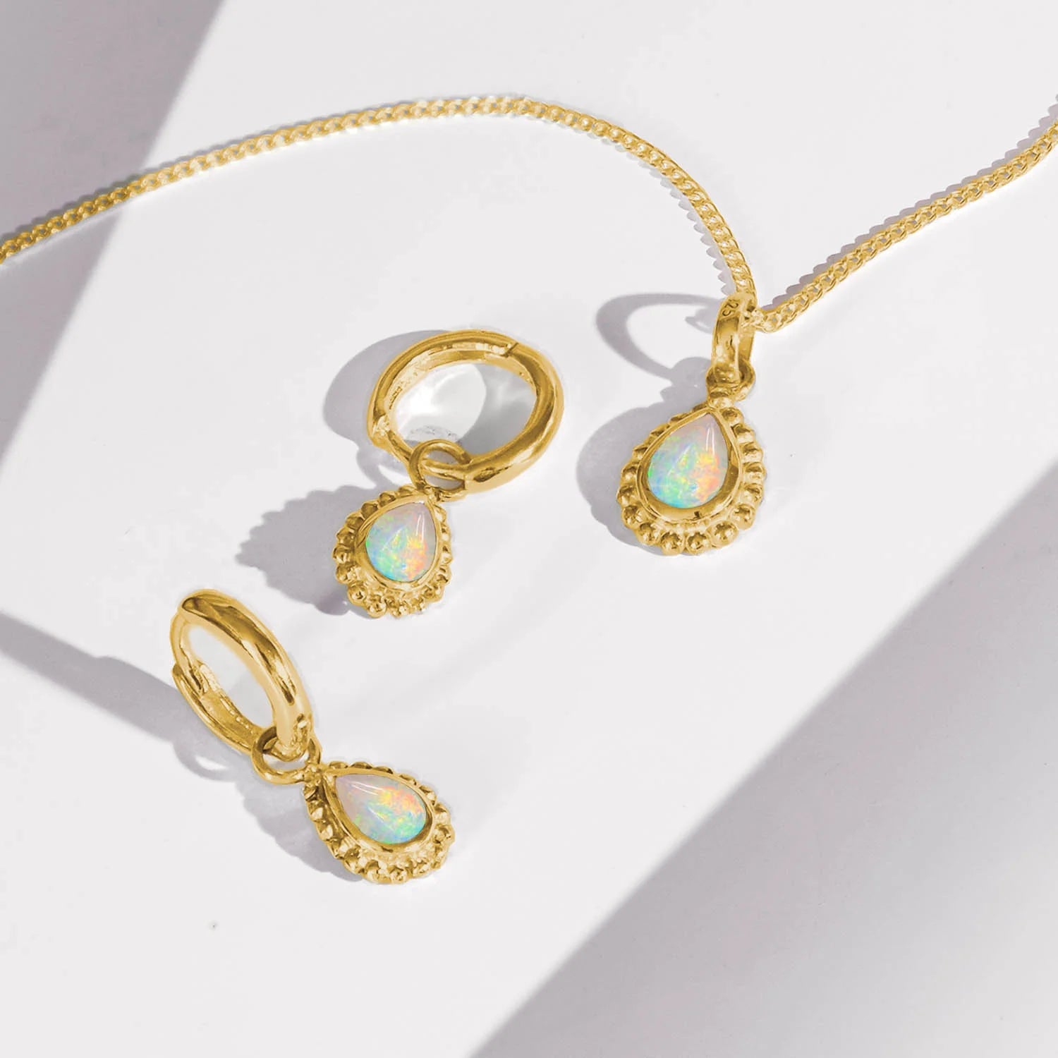 October Birthstone Necklace - Opal