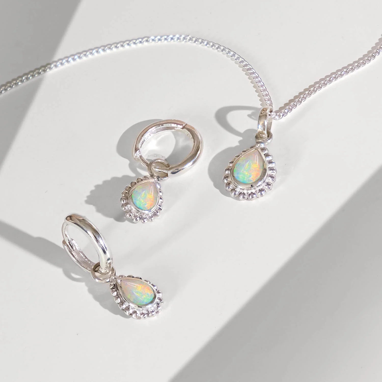 October Birthstone Necklace - Opal