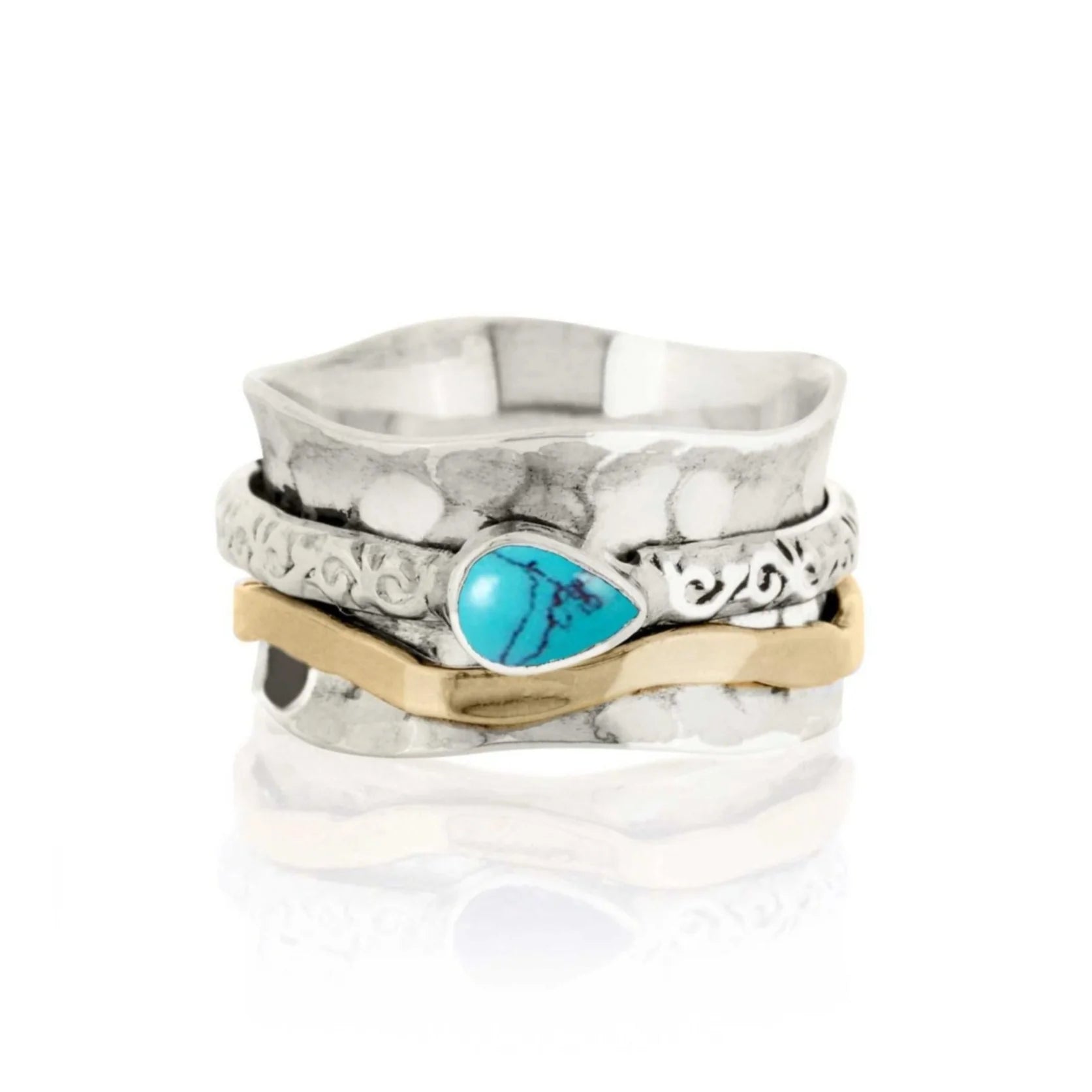Aura Magic Spinning Ring - Turquoise