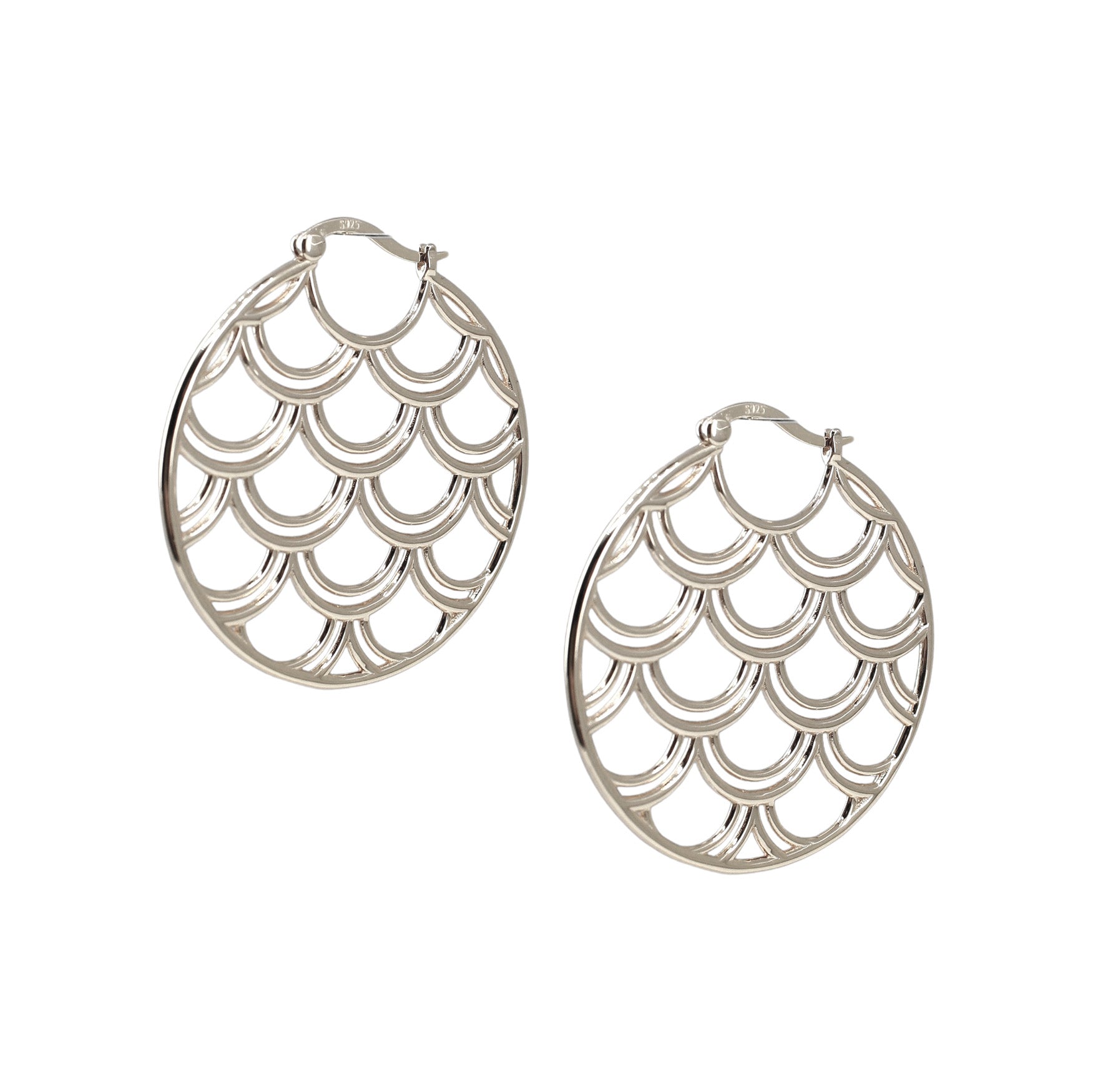 Medium Fish Scales Earrings
