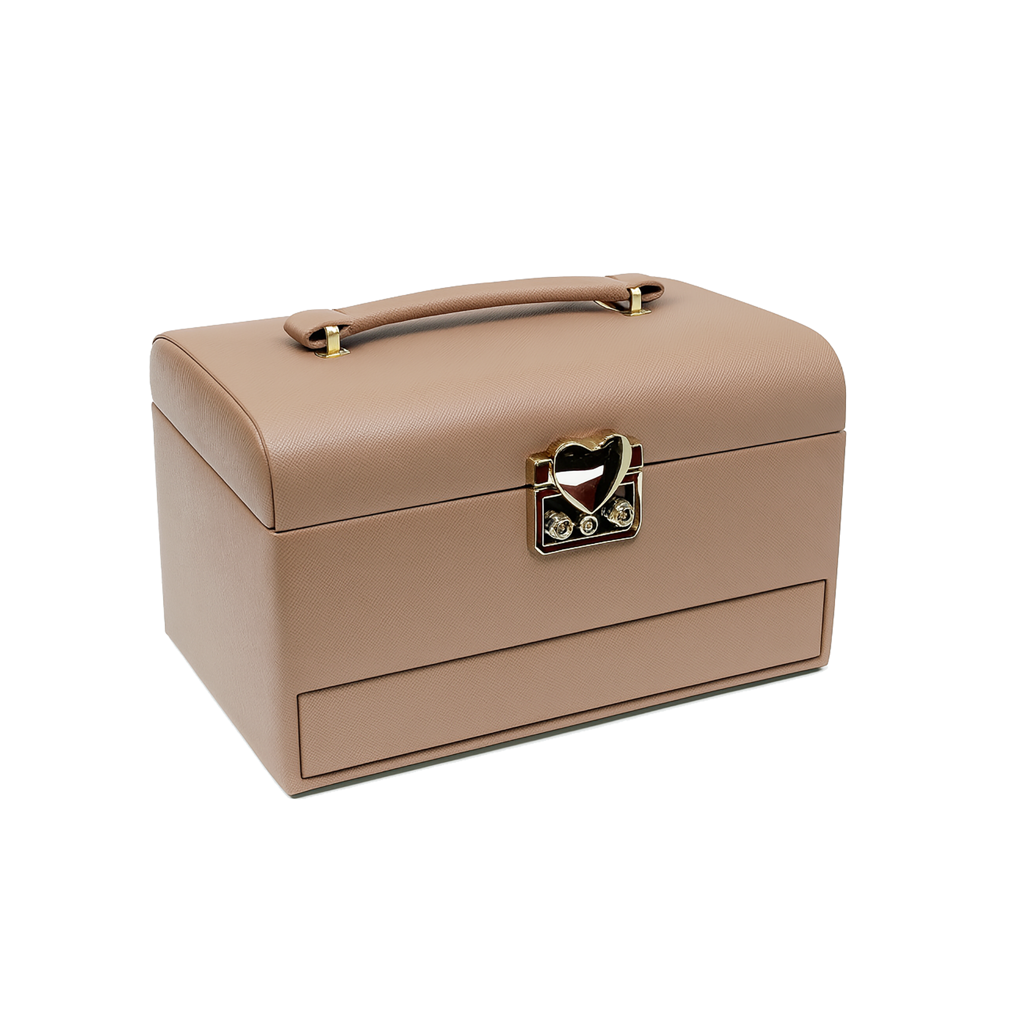 Mocha Pink Vegan Leather Large Jewellery Box