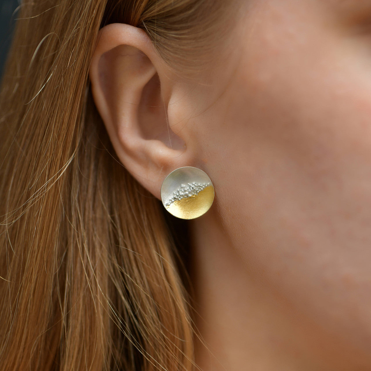 Sterling silver and gold earrings store