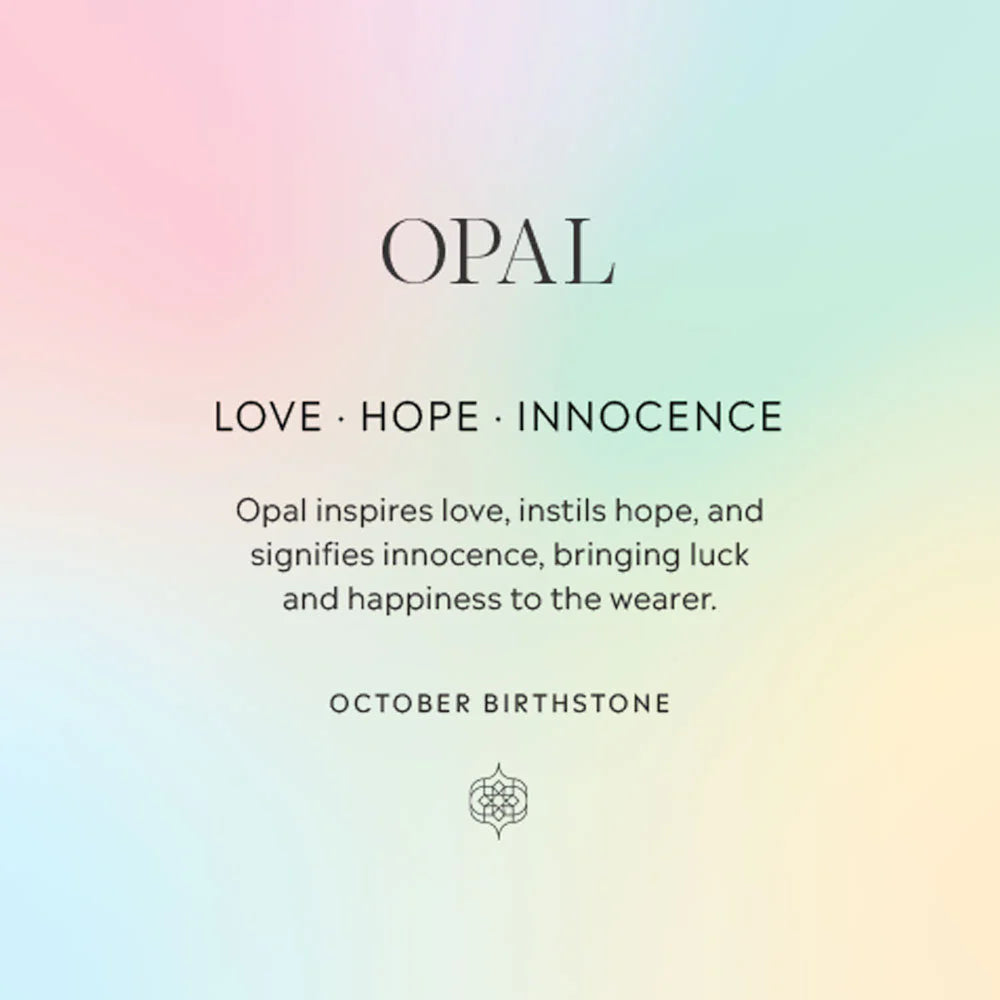 October Birthstone Huggie Hoops - Opal