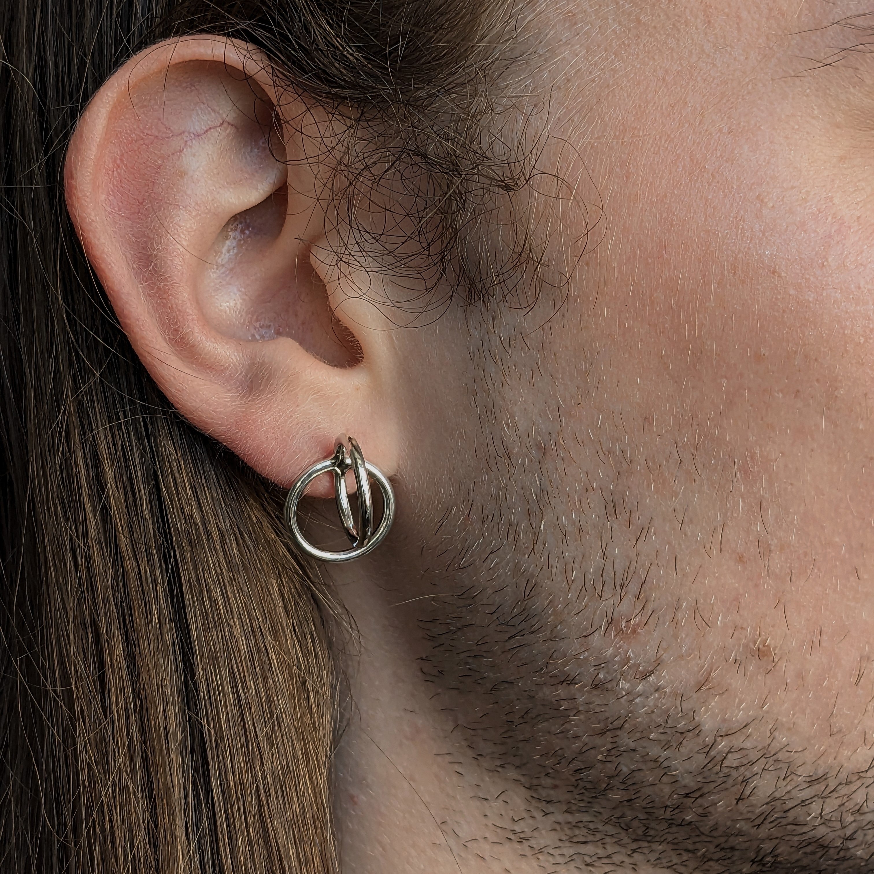 Twin Circle Earrings