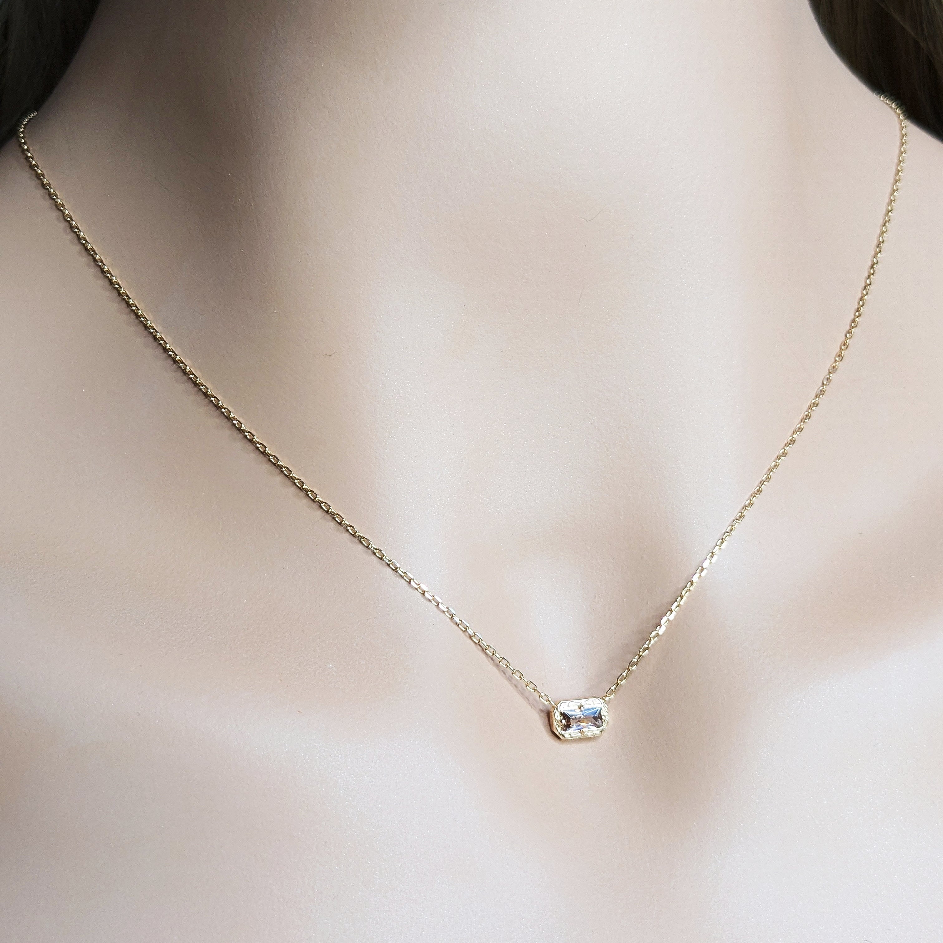 Brown Quartz Bar Choker Necklace